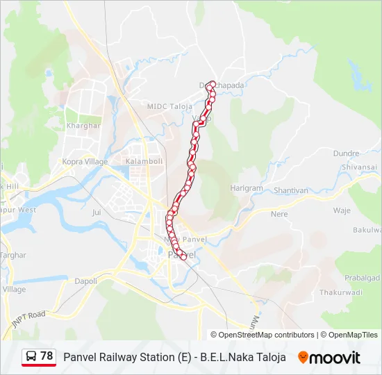 78 Bus Line Map