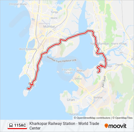 115AC Bus Line Map