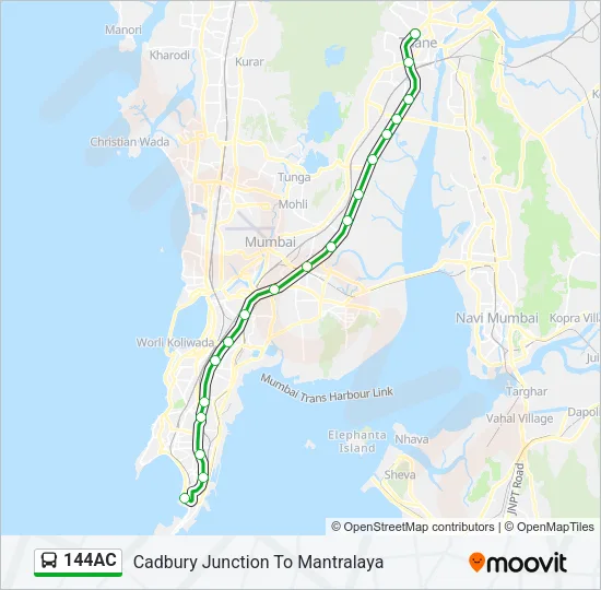 144AC Bus Line Map