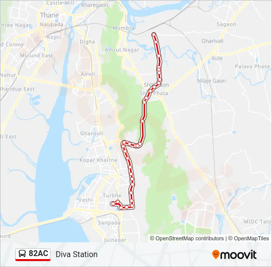 82AC Bus Line Map