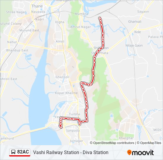 82ac Route: Schedules, Stops & Maps - Vashi Railway Station (Updated)