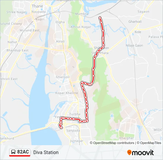 82AC Bus Line Map