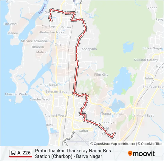 A-226 Bus Line Map
