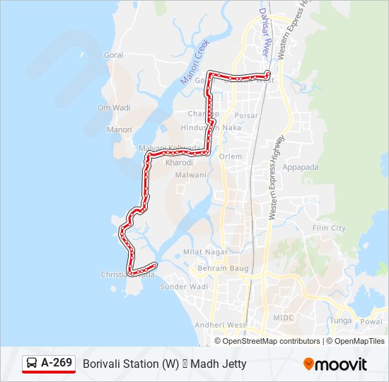 A-269 Bus Line Map