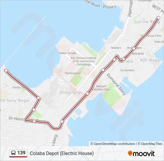 139 Bus Line Map