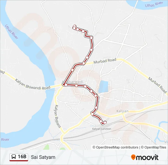 16B Bus Line Map