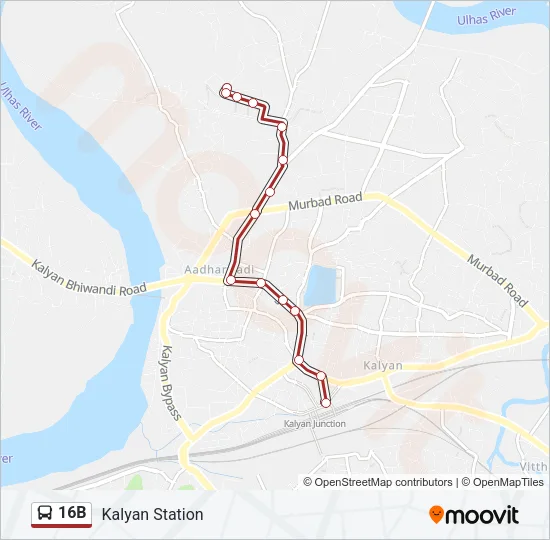 16B Bus Line Map
