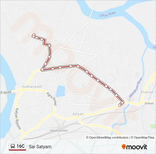 16C Bus Line Map