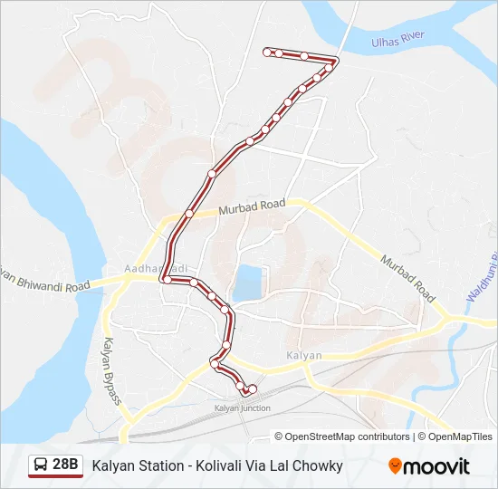 28B Bus Line Map