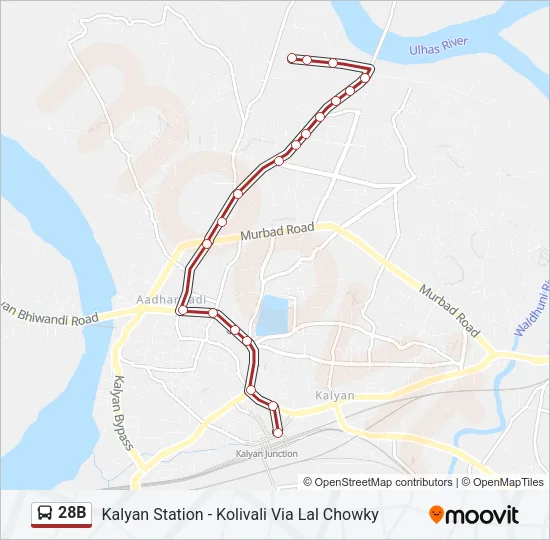 28B Bus Line Map