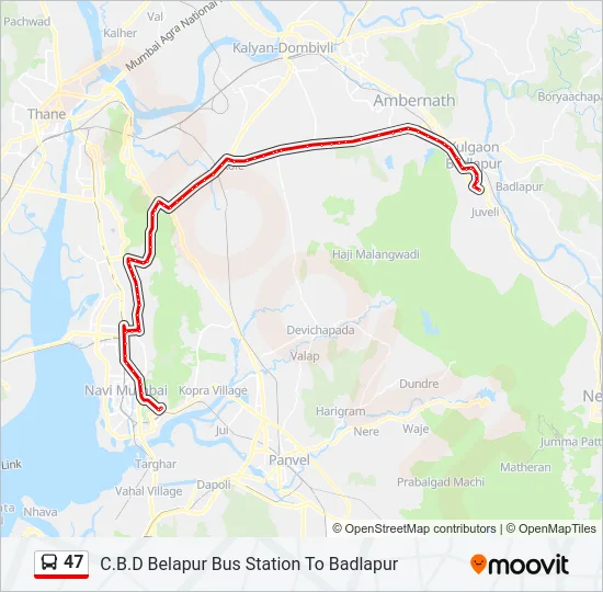 47 Bus Line Map