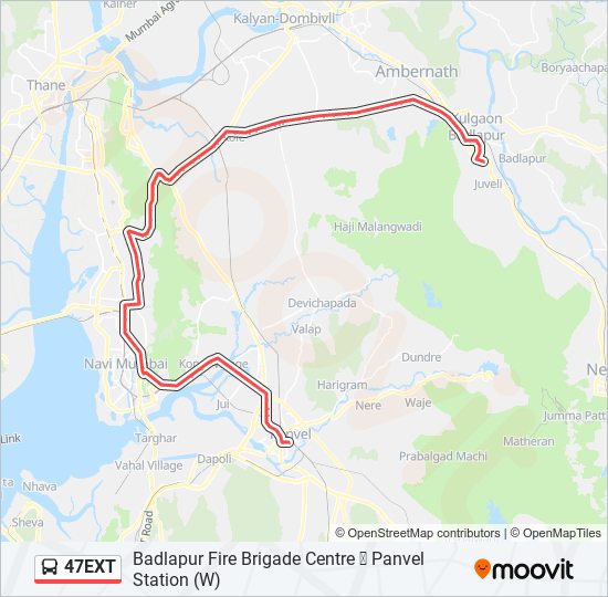 47EXT bus Line Map