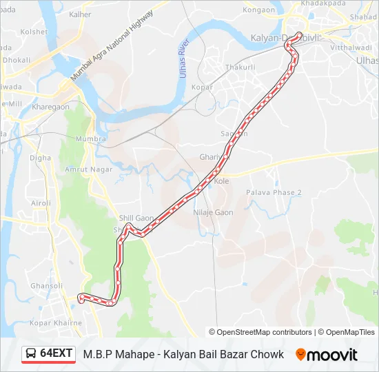 64EXT Bus Line Map
