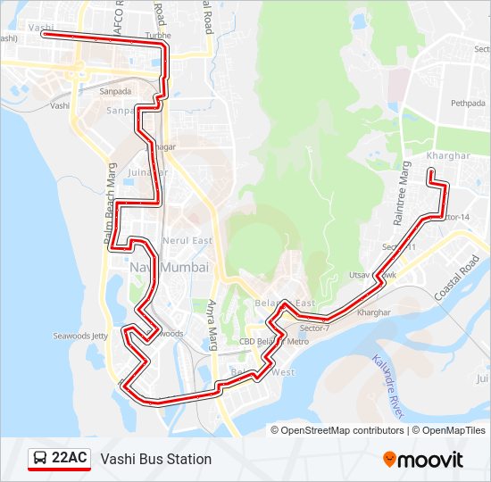 22AC Bus Line Map