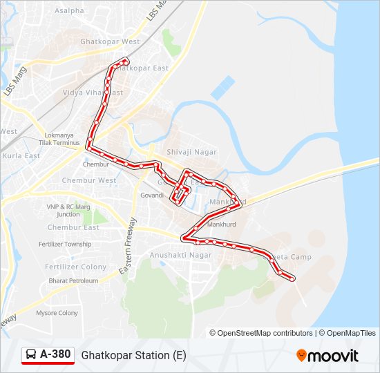 A-380 bus Line Map