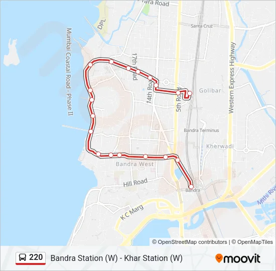 220 Bus Line Map