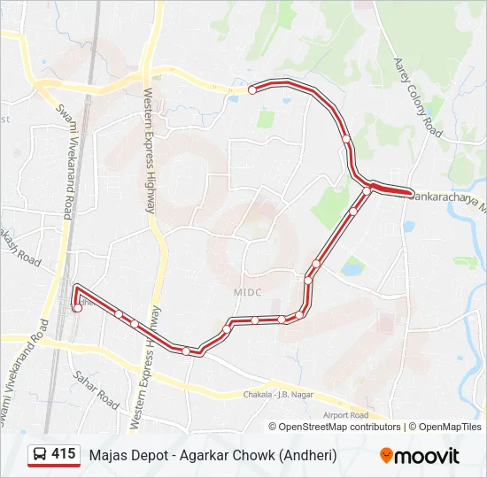 415 Bus Line Map