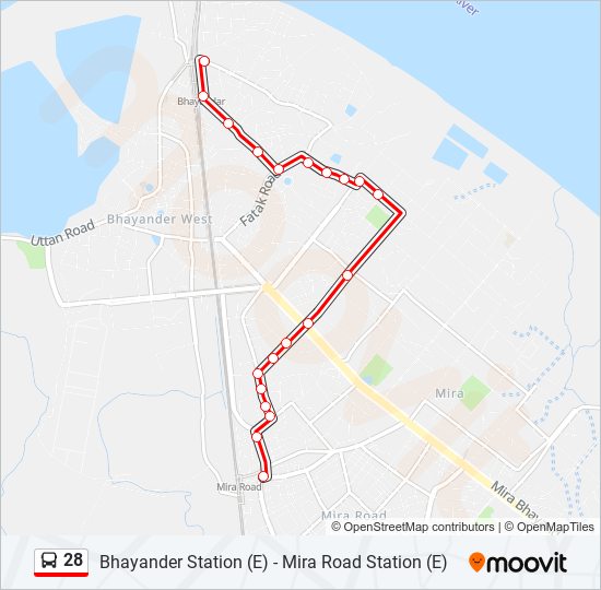 28 Bus Line Map