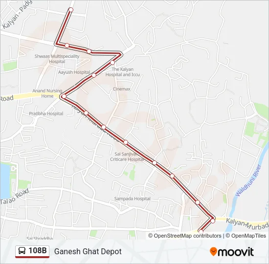 108B Bus Line Map