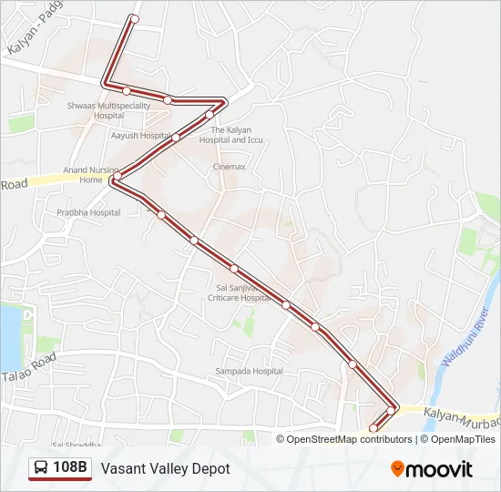 108B Bus Line Map