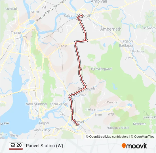 20 Bus Line Map