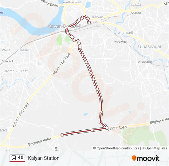40 Bus Line Map