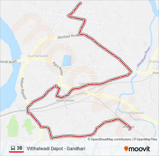 3B Bus Line Map