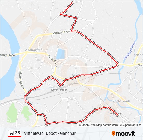 3B Bus Line Map