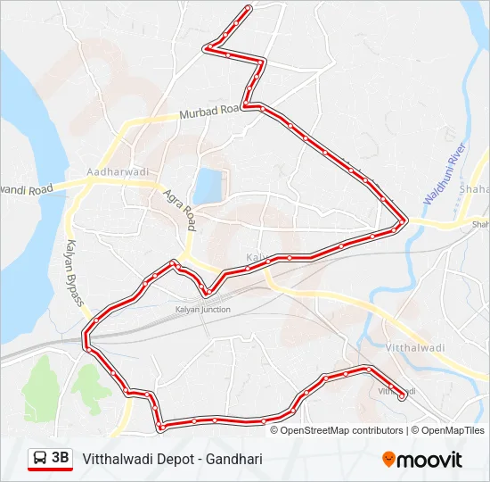 3B Bus Line Map