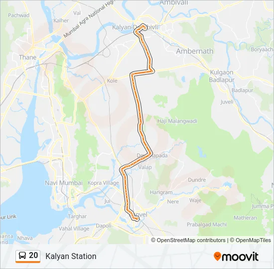20 Bus Line Map