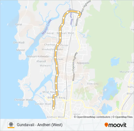 LINE 2A/7 Metro Line Map