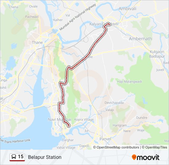 15 Bus Line Map