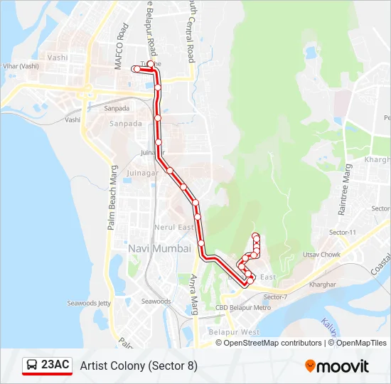 23AC Bus Line Map