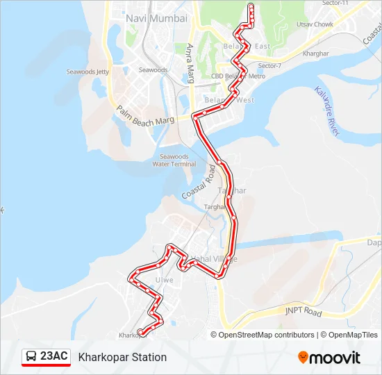 23AC Bus Line Map
