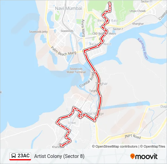 23AC Bus Line Map