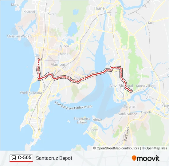 C-505 Bus Line Map