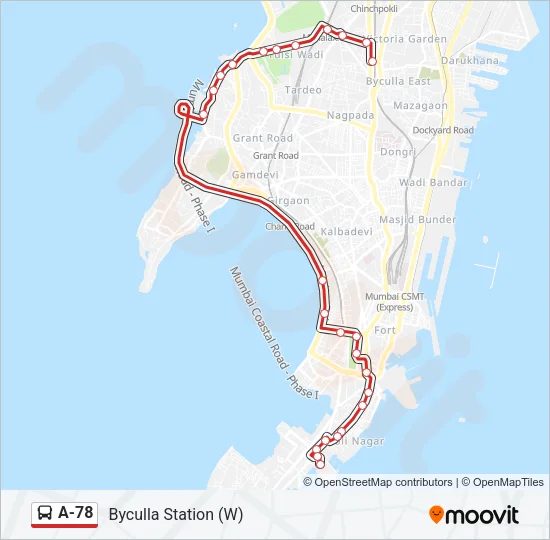 A-78 Bus Line Map