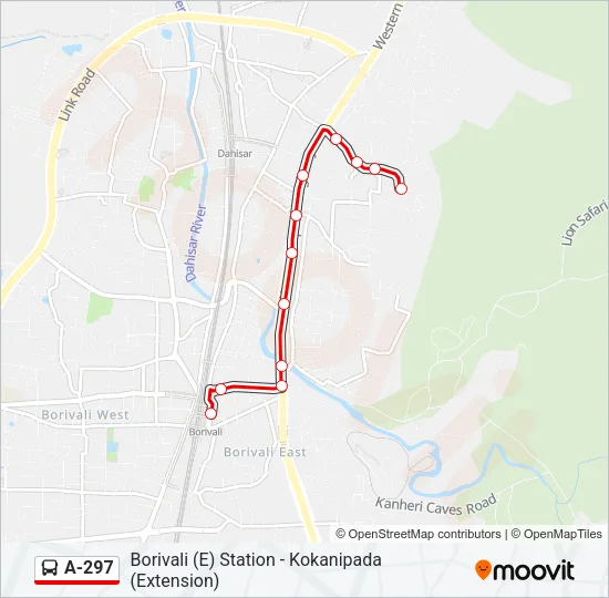 A-297 Bus Line Map
