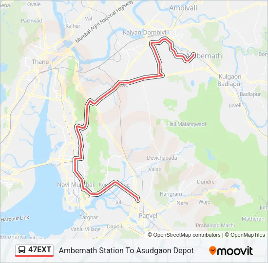 47EXT Bus Line Map