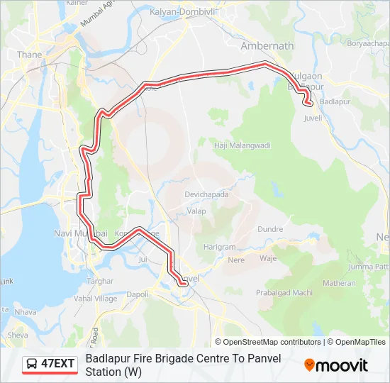 47EXT Bus Line Map