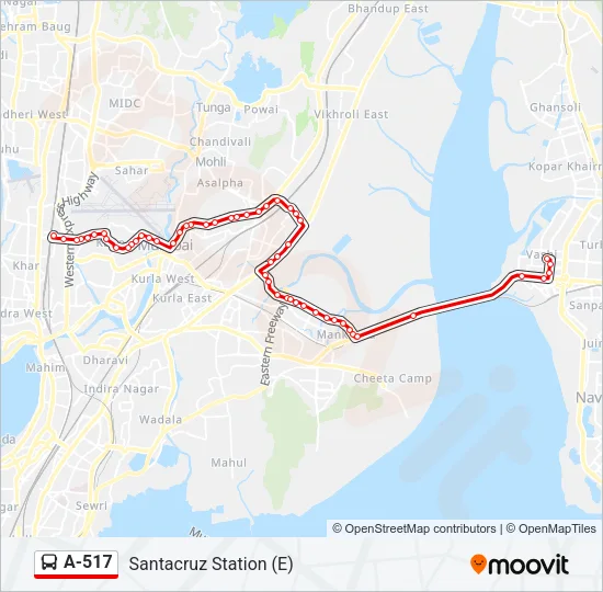 A-517 Bus Line Map