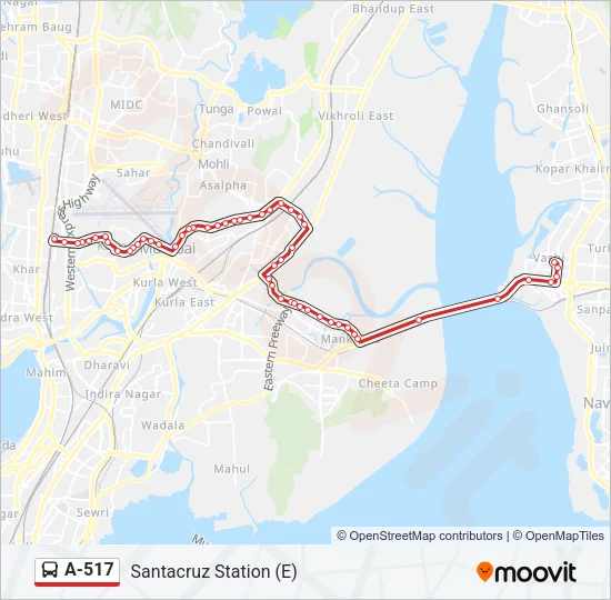 A-517 Bus Line Map