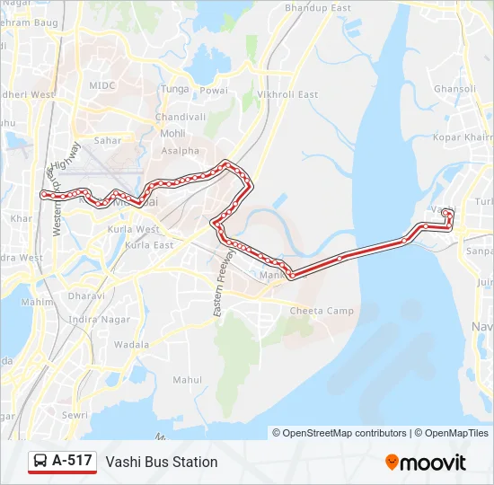 A-517 Bus Line Map