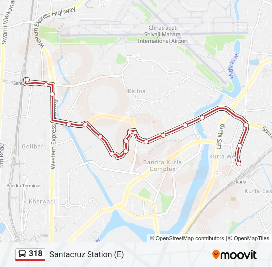 318 Bus Line Map