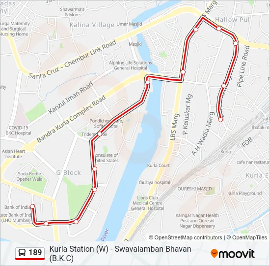 189 Bus Line Map