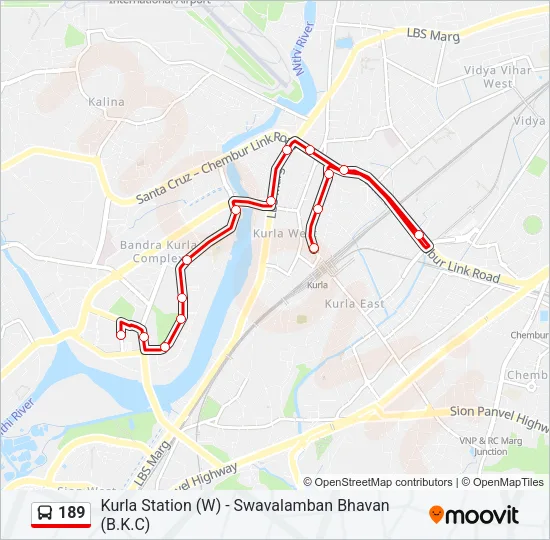 189 Bus Line Map