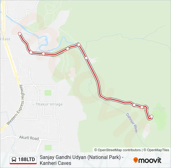 188LTD Bus Line Map