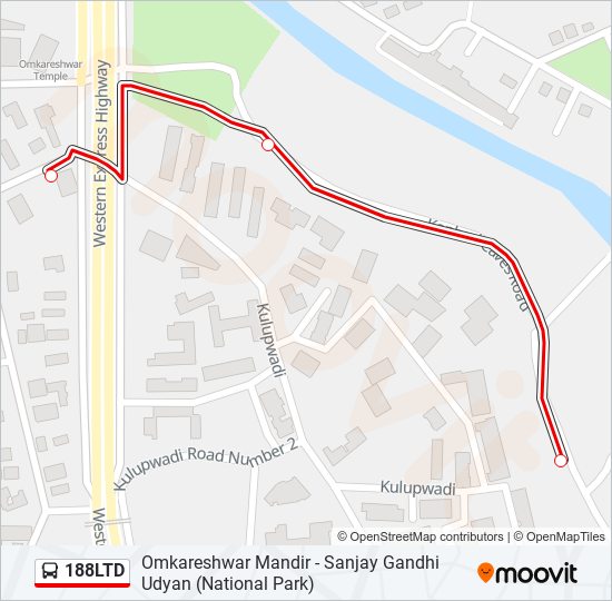 188LTD bus Line Map