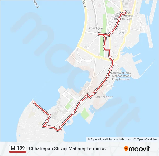 139 Bus Line Map