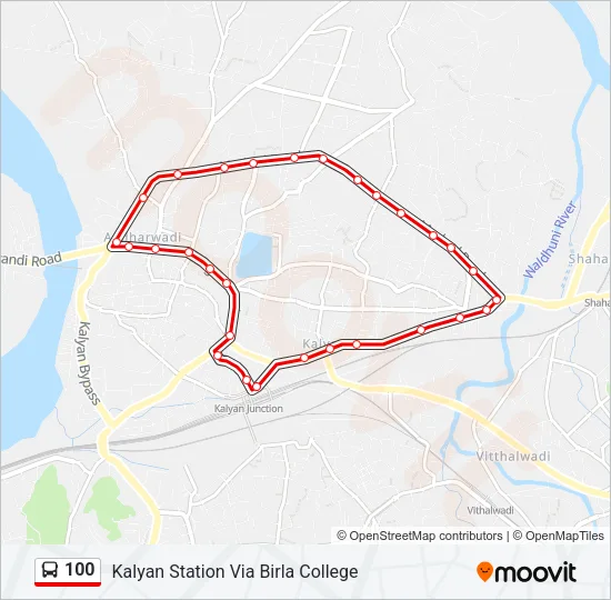 100 Bus Line Map